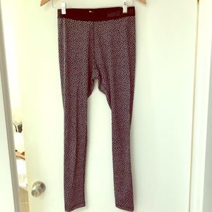 Nike Pro polka dot white and black leggings medium